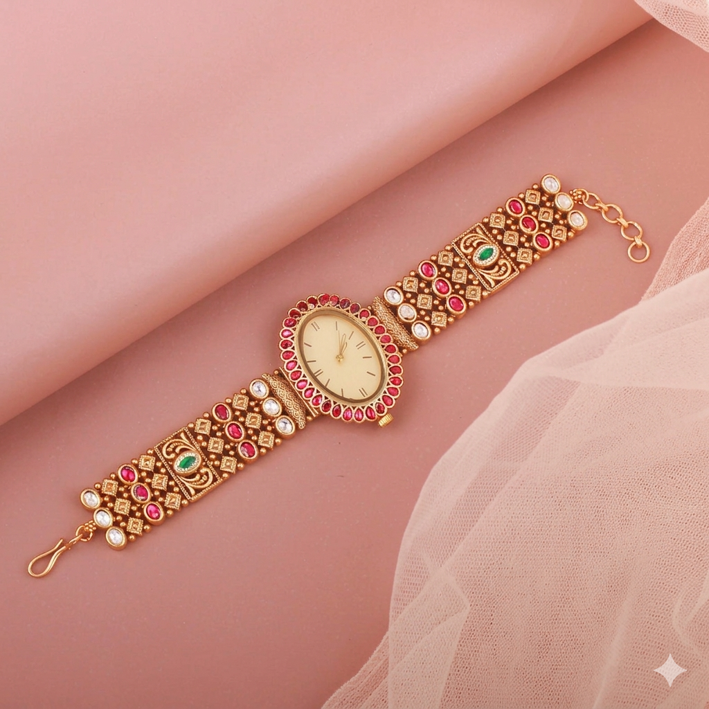 Beautiful Kashmiri Myra Watch Bracelet