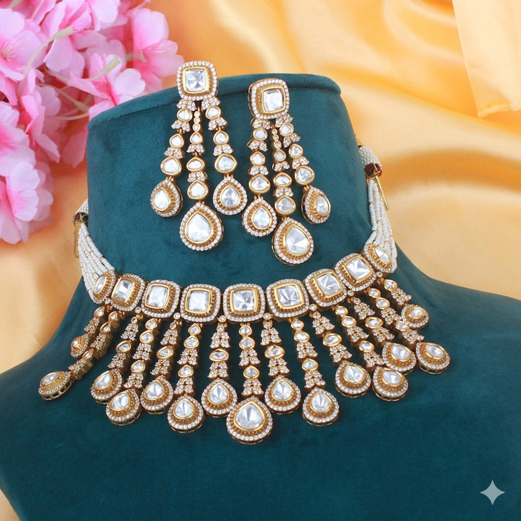 Luxury & Beautiful Lyra Bridal Choker Set