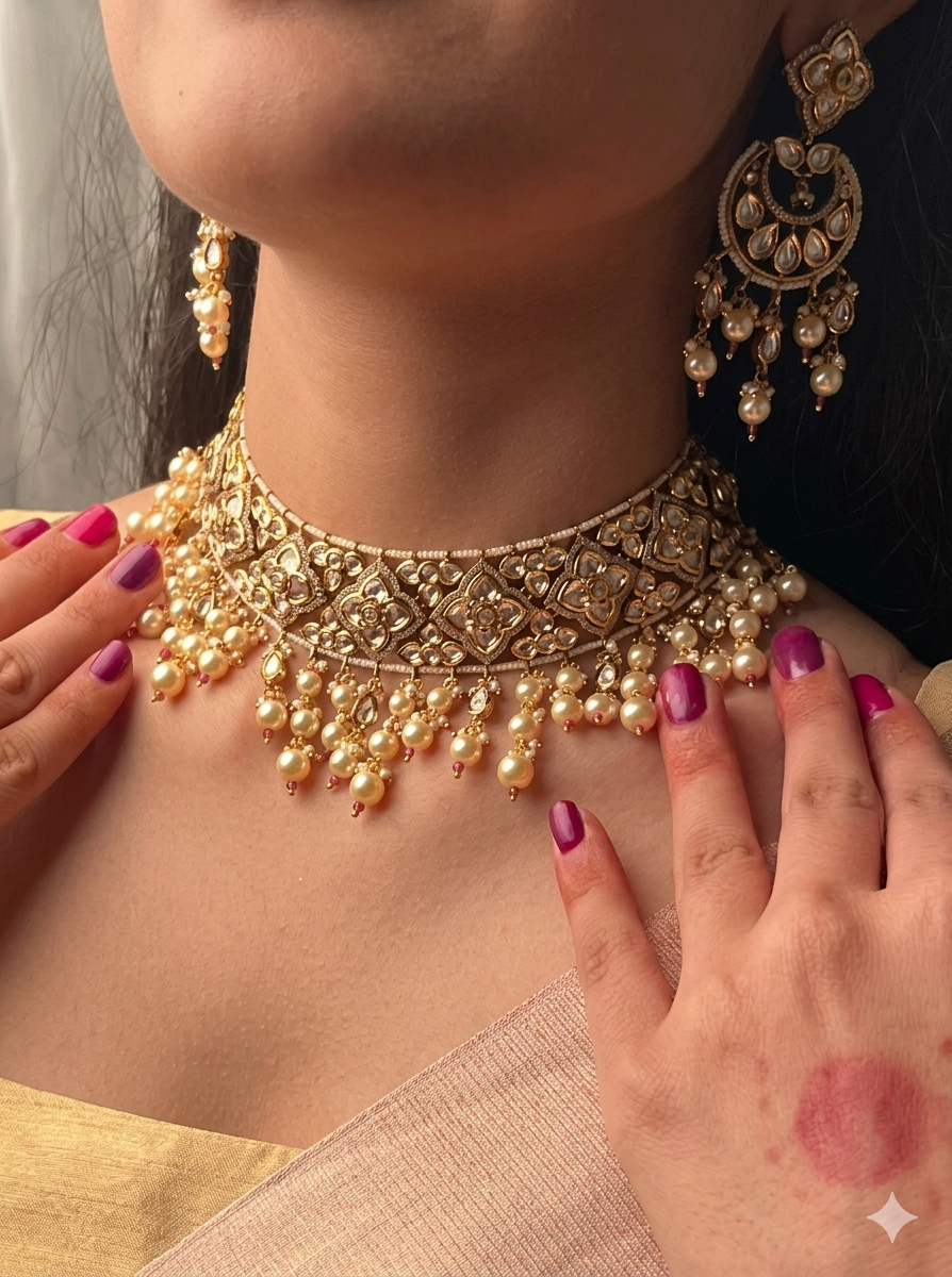 Beautiful Srishti Necklace Choker Set