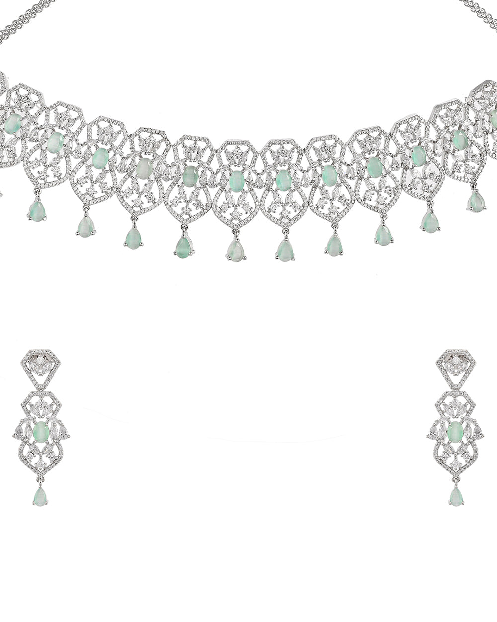 Royal Moonstone Designer Necklace Set