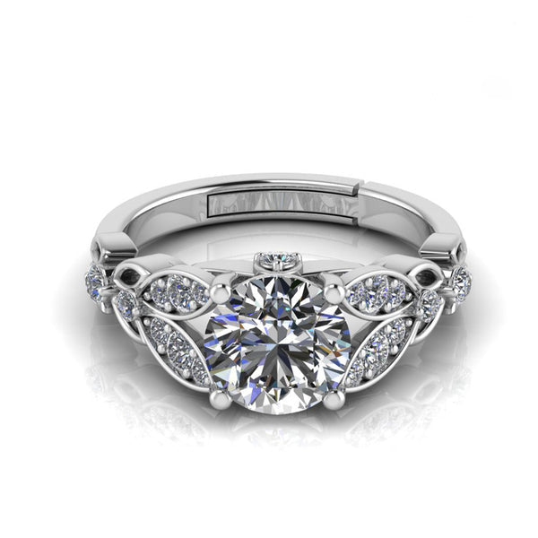 Luxurious Silver Antique Austrian Engagement Ring For Girls