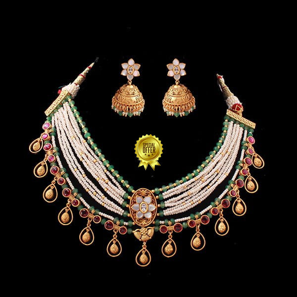 Luxury & Beautiful Jasmine Antique Necklace Set