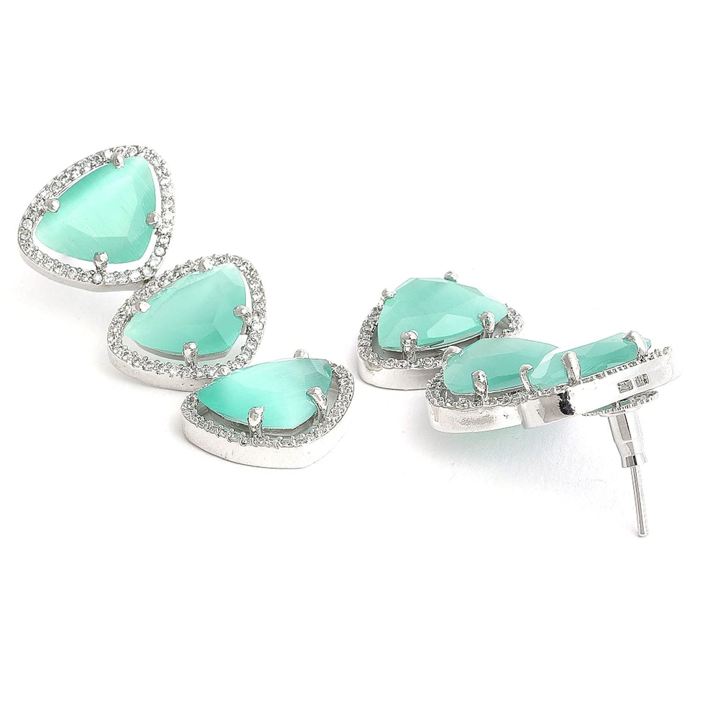 Luxury & Fashionable Triangular Shaped AD Neck Set