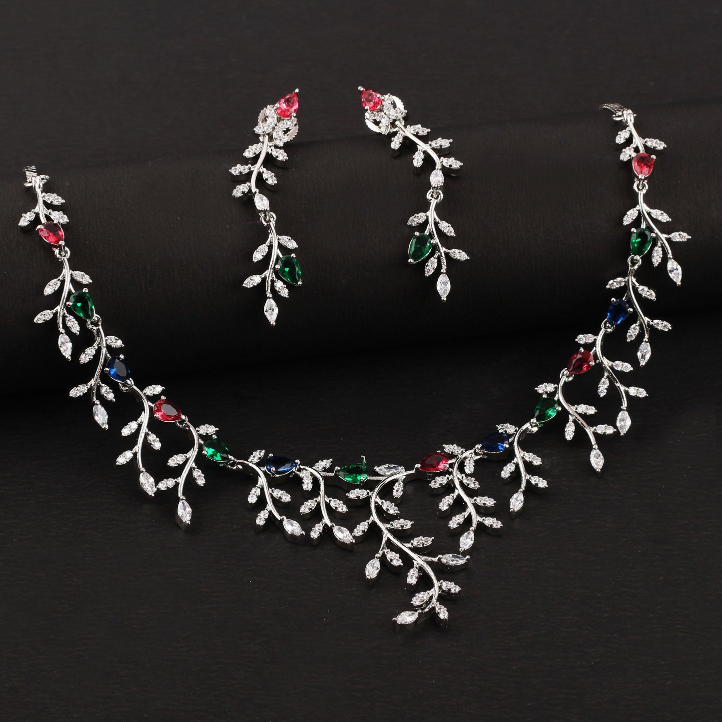 Luxury Leaf Designer Necklace Set