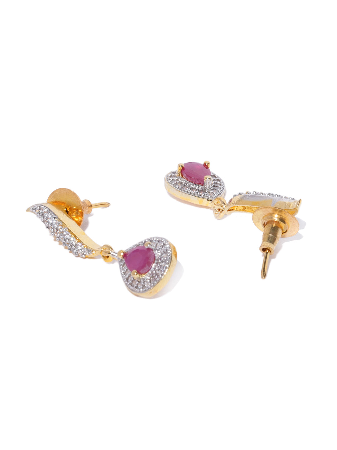 Trendy FE American Diamond Gold Plated Jewellery Set
